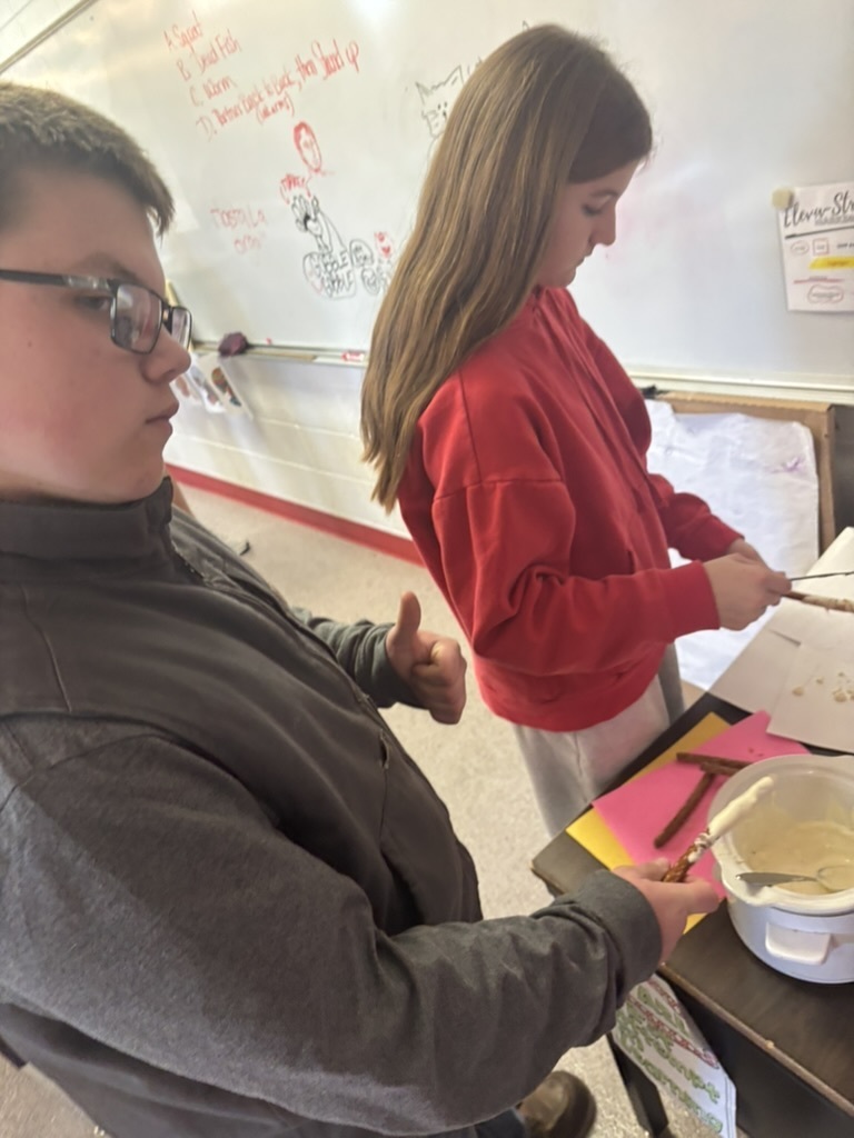 Mrs. Johnson’s 8th grade Homeroom recently made a fun and tasty treat, and families can make it at home too!