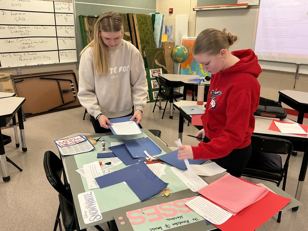 The Eleva-Strum National History Day Local Exhibition is less than a week away and students are working hard to finish their projects!