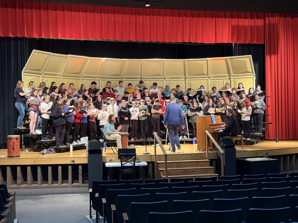 Six of our 8th-grade students recently represented Eleva-Strum at the Couleeland Middle School Honors Choir in Whitehall!