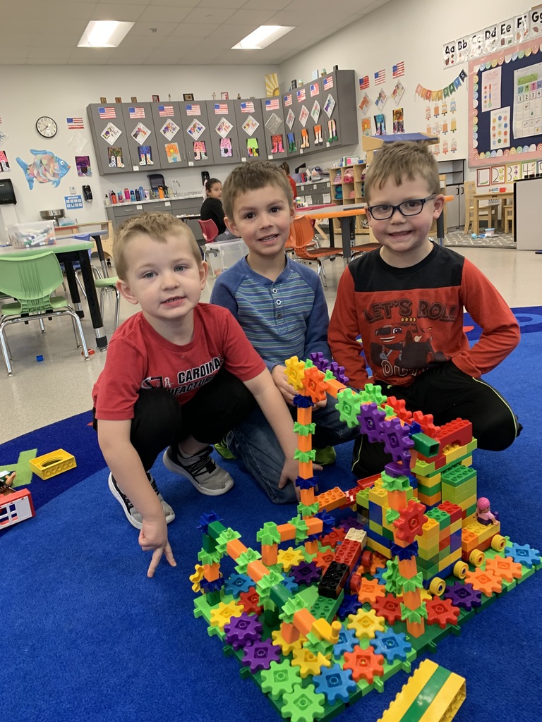 Our 4K students are busy building and creating with blocks, using their imaginations to design all kinds of fun structures.