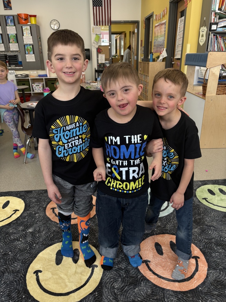 In honor of World Down Syndrome Day, Ms. Wienke’s class celebrated their kindergarten friend Blake by wearing silly socks!