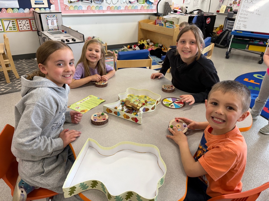 Students in grades 3–5 volunteered to play games with 4K friends, building social skills like turn-taking, teamwork, and following directions