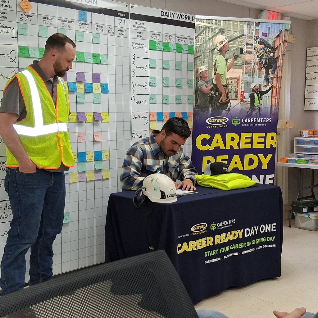 We celebrate Jaxon as he completes his Youth Apprenticeship with The Boldt Company and officially signed on during Career Signing Day to continue his path as a carpenter apprentice after graduation. 