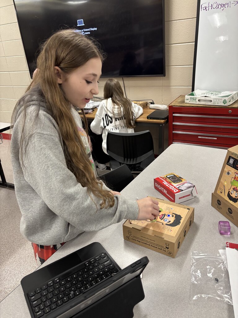 Hands-on learning in action! Students recently created their own “Operation” style circuitry games after completing our metabolic reactions unit and learning about the human body.