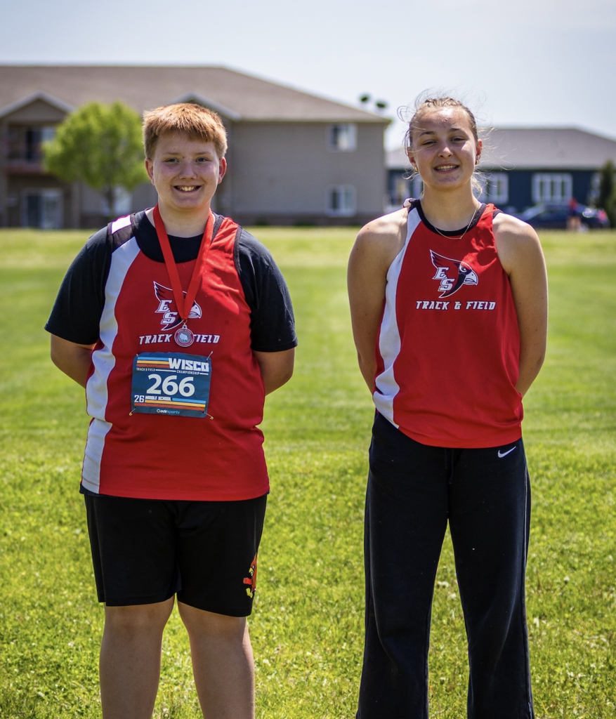Congratulations to 6th grader Reed Julson and 8th grader Emmee Stendahl for qualifying for the Middle School Track & Field Championship in discus.