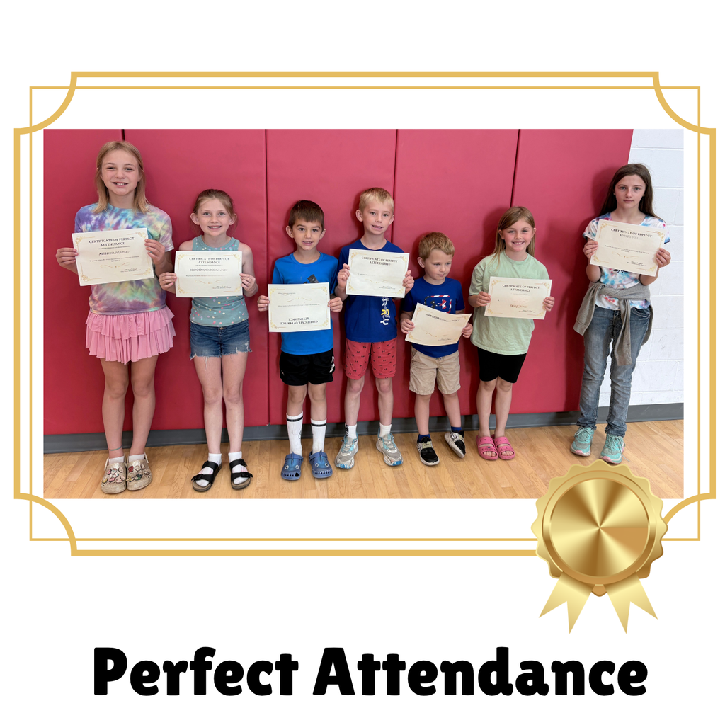 A big congratulations to our Perfect Attendance and Outstanding Attendance students!