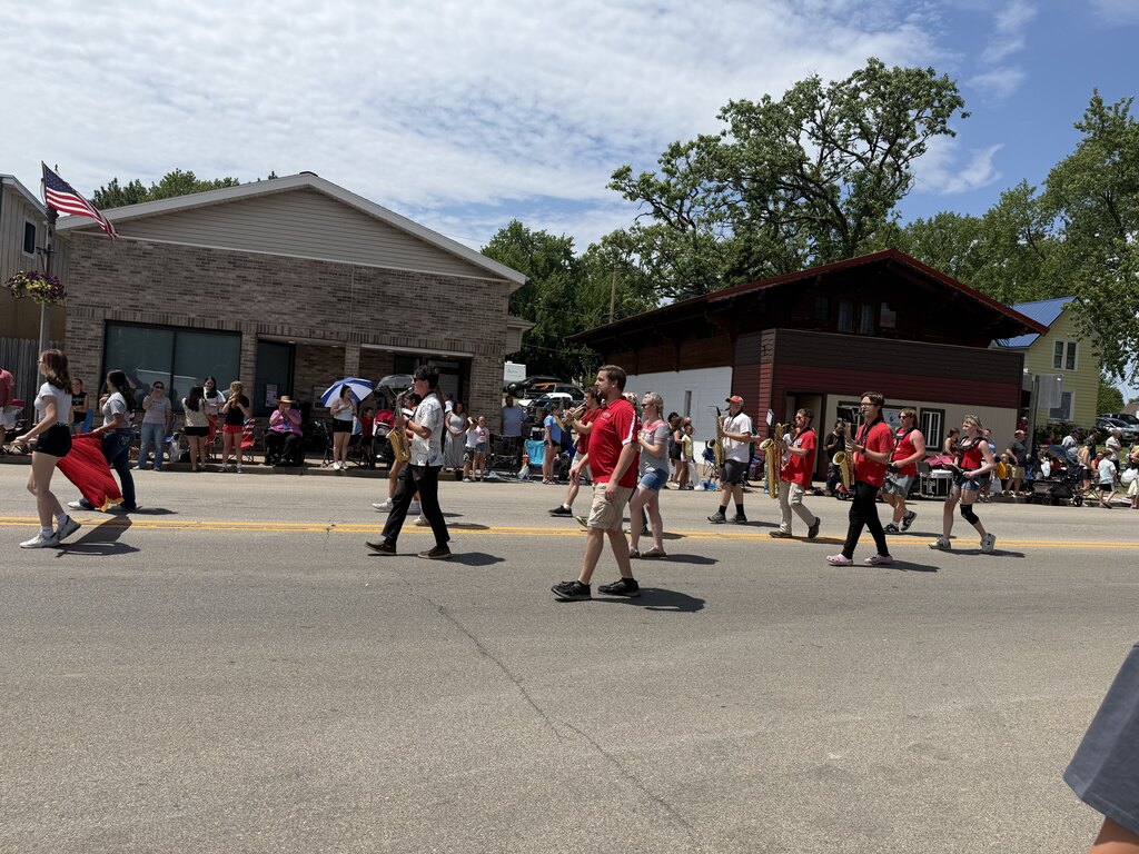 We loved seeing our teachers and marching band representing our school in the Eleva Broiler Festival Parade!