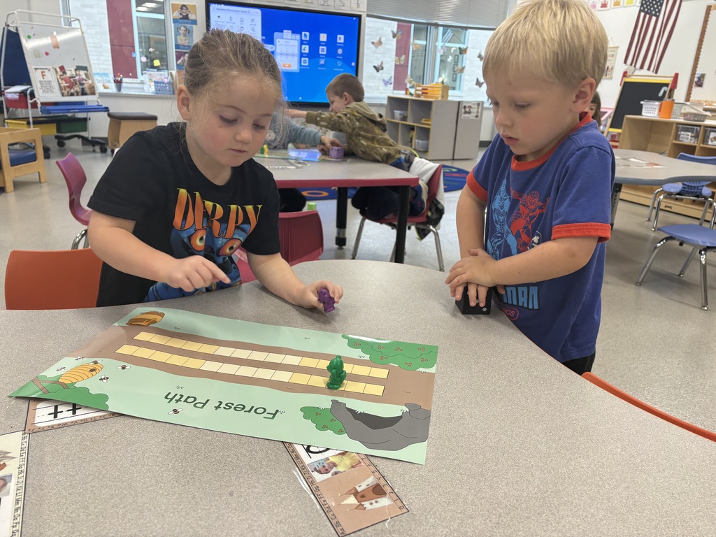 Mrs. Ziebell’s class had fun practicing their counting skills while playing board games with a partner!