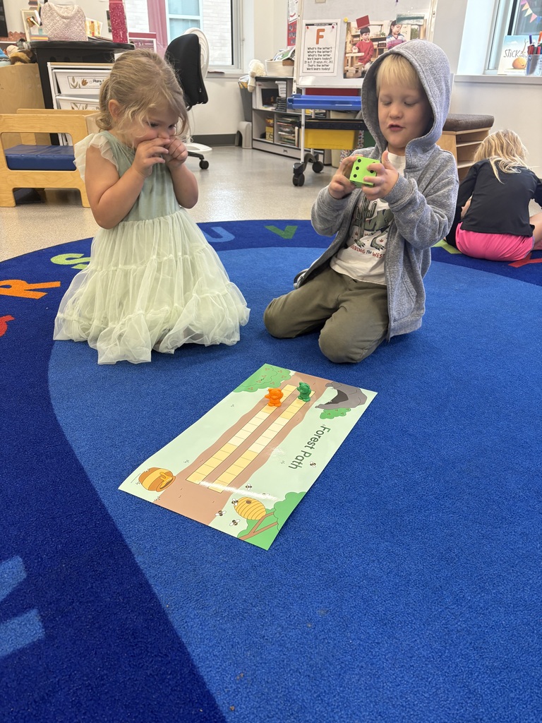 Mrs. Ziebell’s class had fun practicing their counting skills while playing board games with a partner!