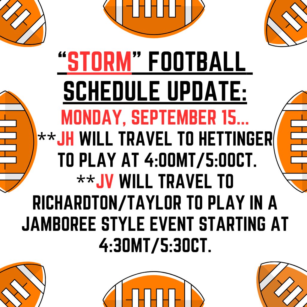 Orange Football Icons Game Day Social Media Graphic