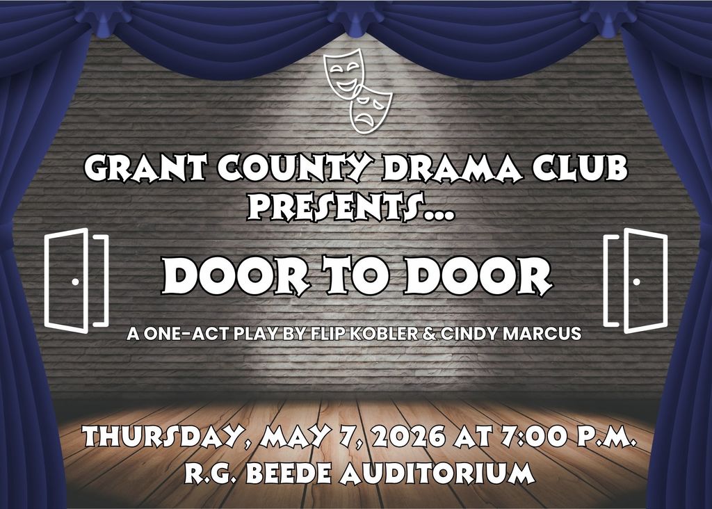 GCHS Drama Club Door to Door One Act Flyer 2026