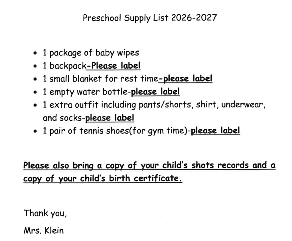 list