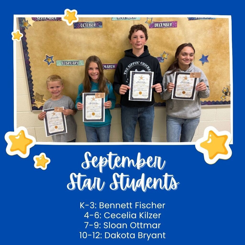 September 2026 star students