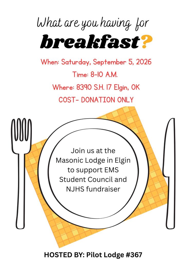 Masonic Lodge Breakfast, Saturday, September 5th