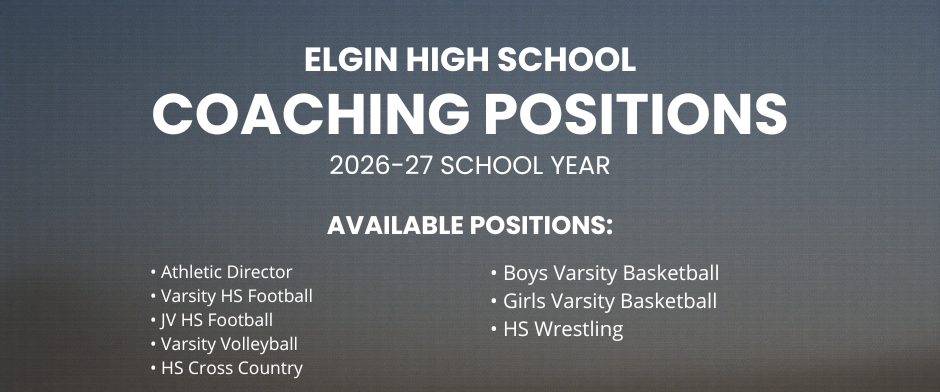 Coaching Positions  Open