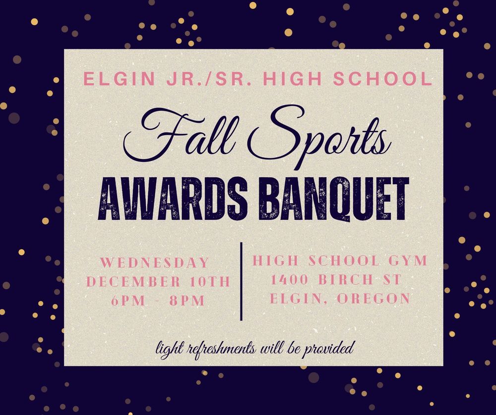 fall sports banquet flyer