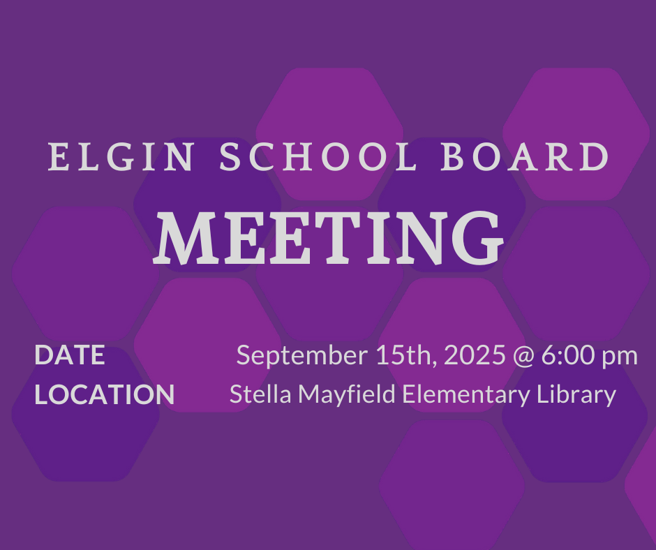 school board meeting flyer