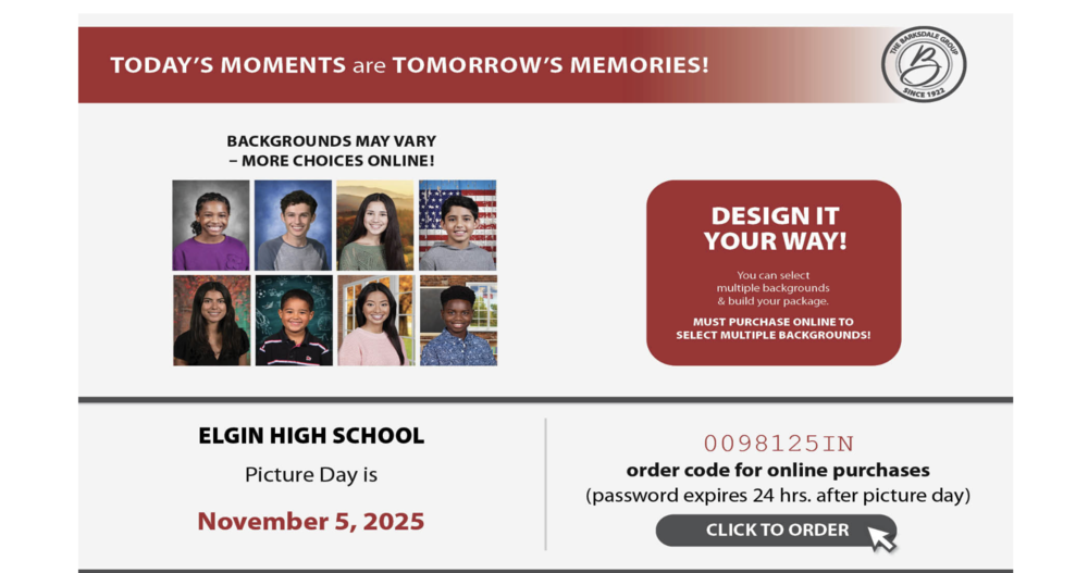 high school picture day flyer
