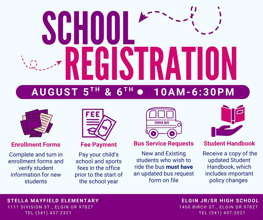 school registration flyer