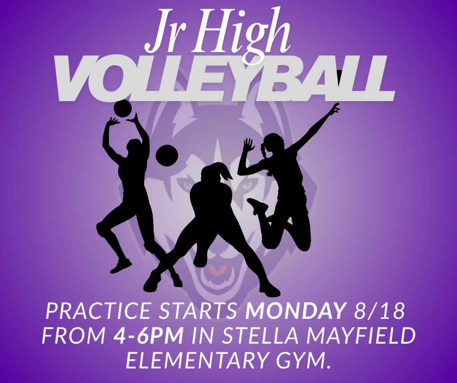 jr high volleyball first practice flyer