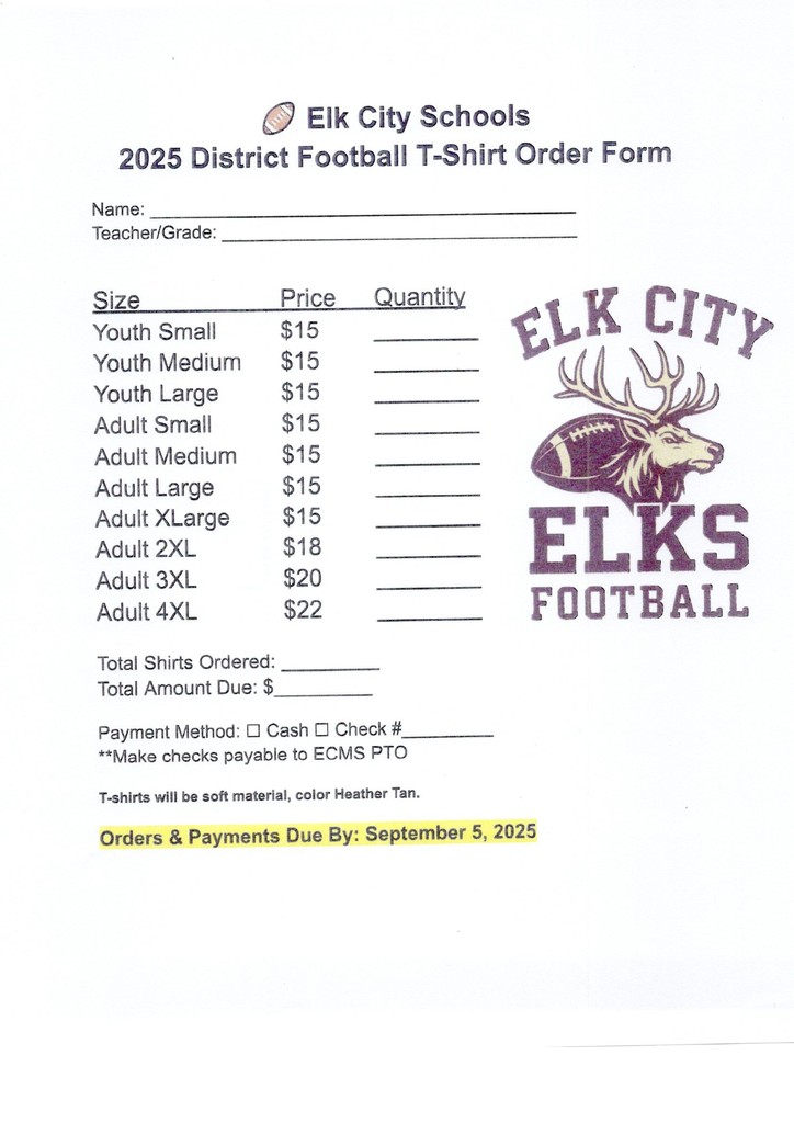 District Football Order Form