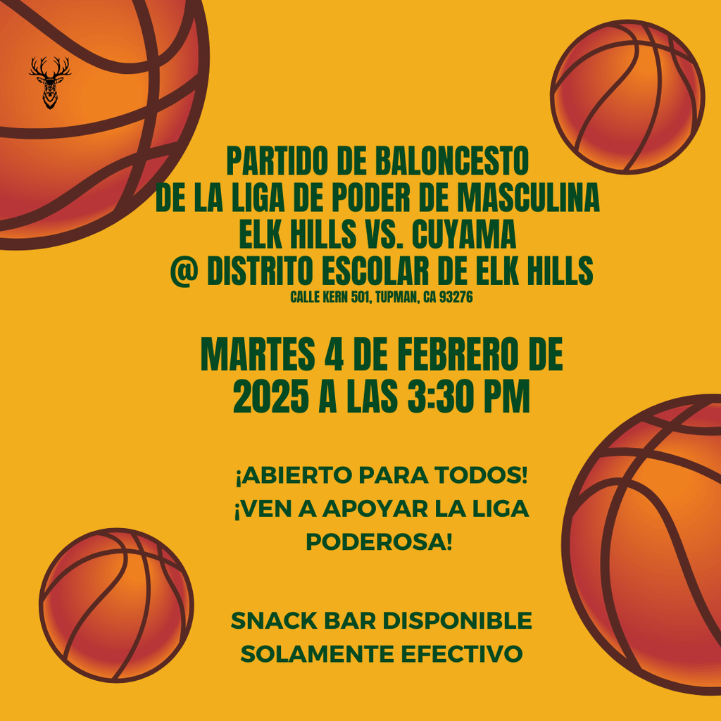 Partido de baloncesto de la liga de masculina Elk Hills vs. Cuyama @ Elk Hills