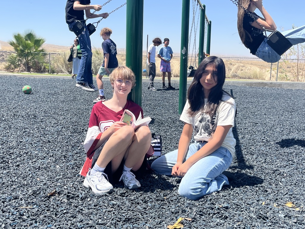 Catching up on reading while reconnecting with friends!