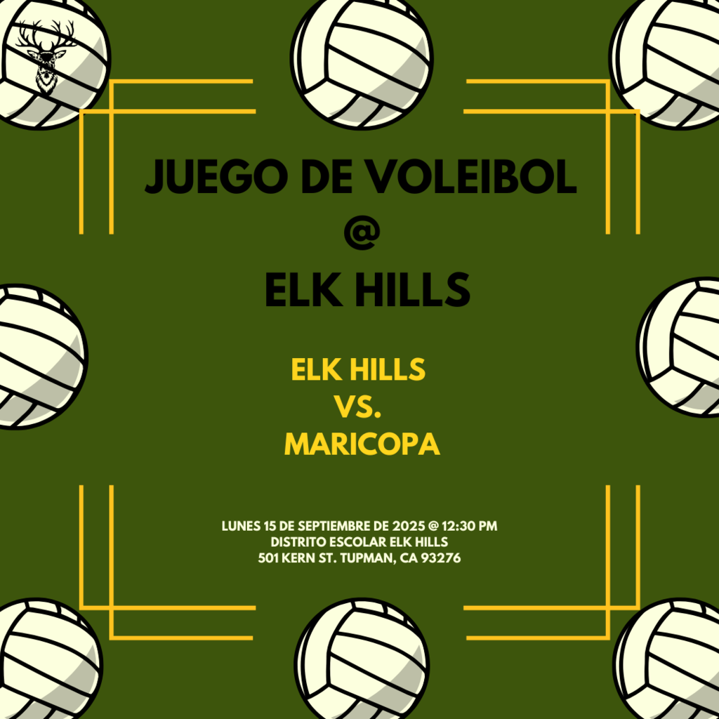 Voleibol @ Elk HIlls 9/15/25 @ 12:30PM