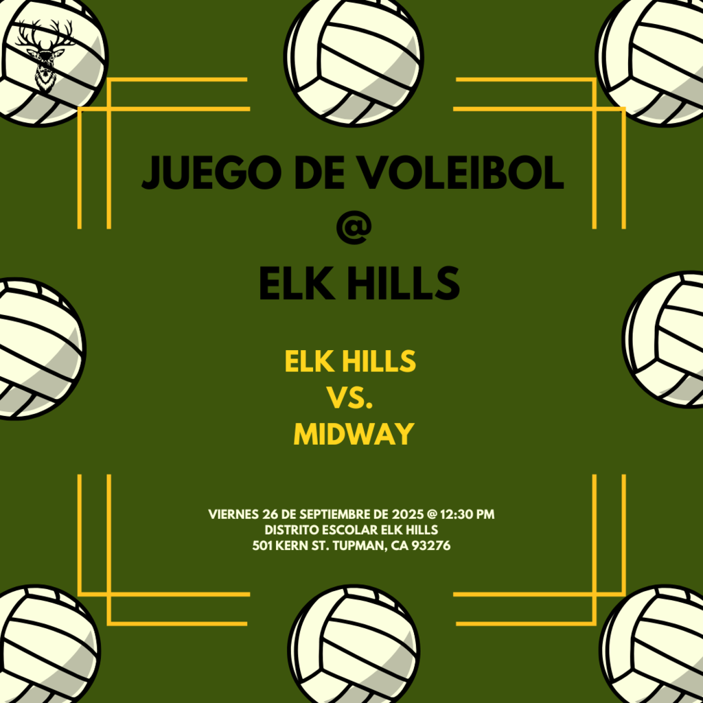Juego de voleibol @ Elk Hills 9/26/25 @ 12:30PM