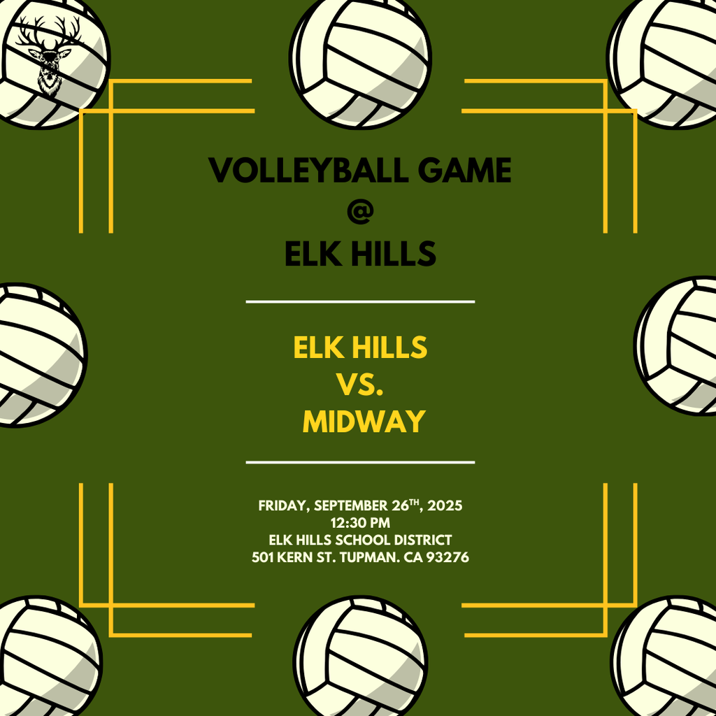 Volleyball Game @ Elk HIlls 9/26/25 @ 12:30PM
