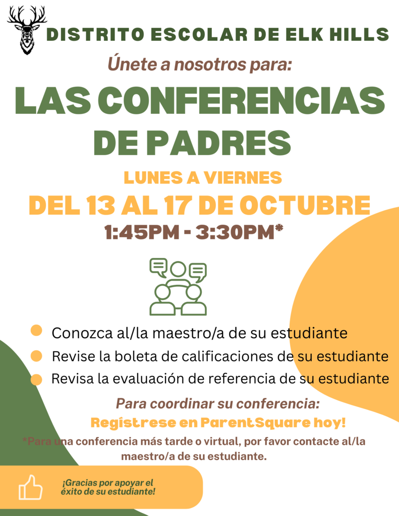 Parent Teacher Conferences 2025 Spanish