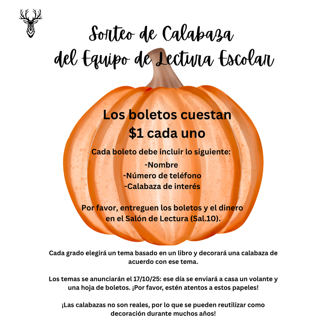 Sorteo de Calabaza del Equipo de Lectura Escolar