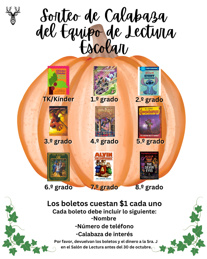 Sorteo de Calabaza del Equipo de Lectura Escolar