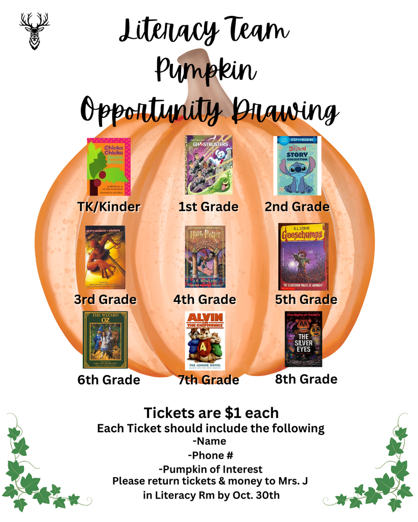 Literacy Team Pumpkin Opportunity Drawing