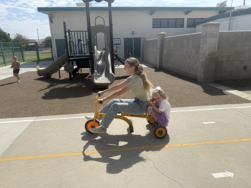 Miss Sam gives a student a ride