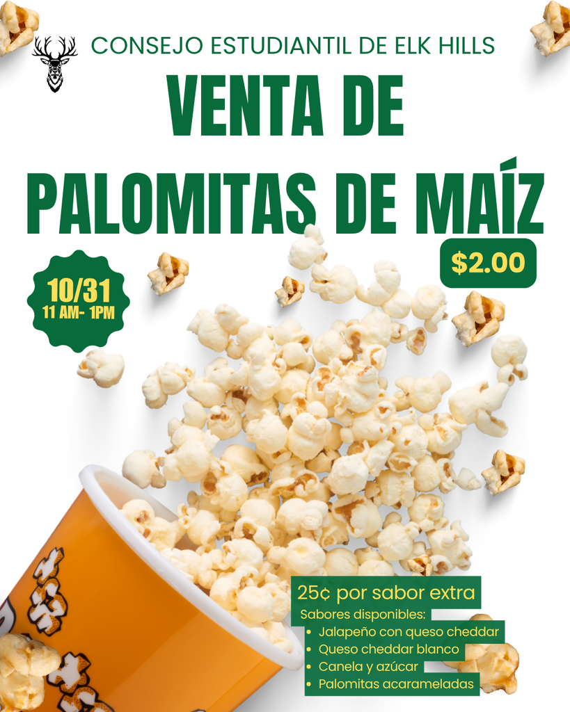 Venta de palomitas de maiz 