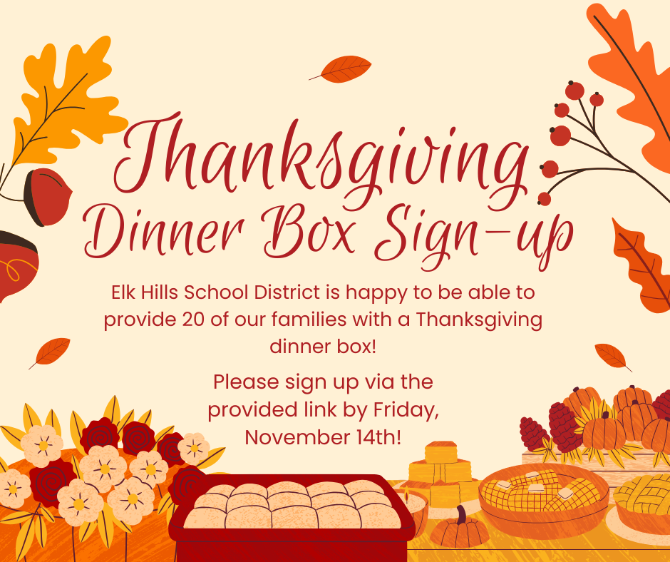 Thanksgiving Dinner Box Sign-Up