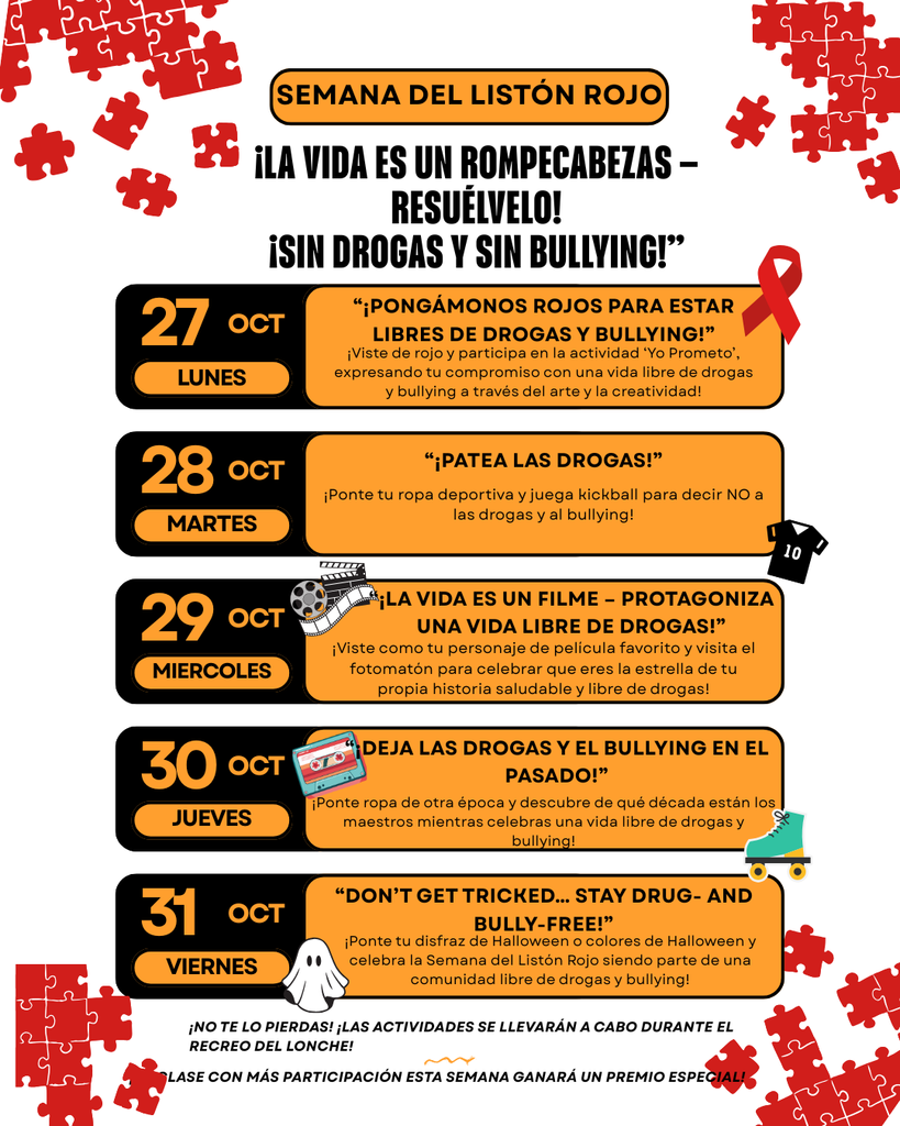 Red Ribbon Week Post Spanish