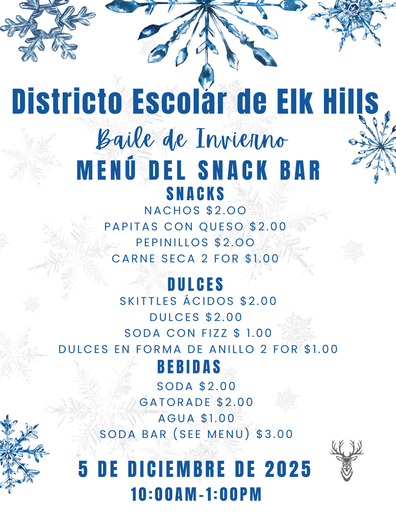 Winter Wonderland Snack Bar Spanish