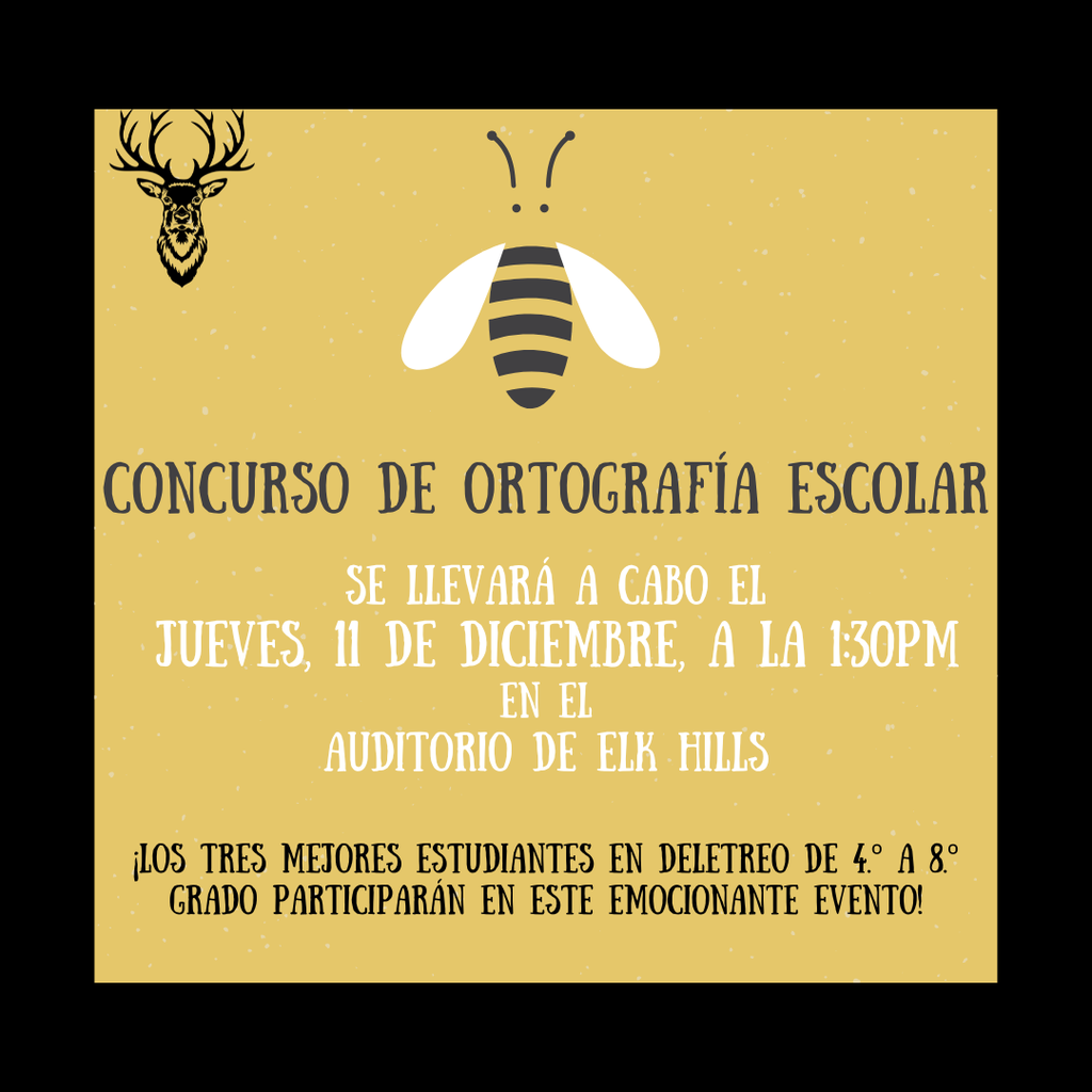 School Wide Spelling Bee Post Spanish