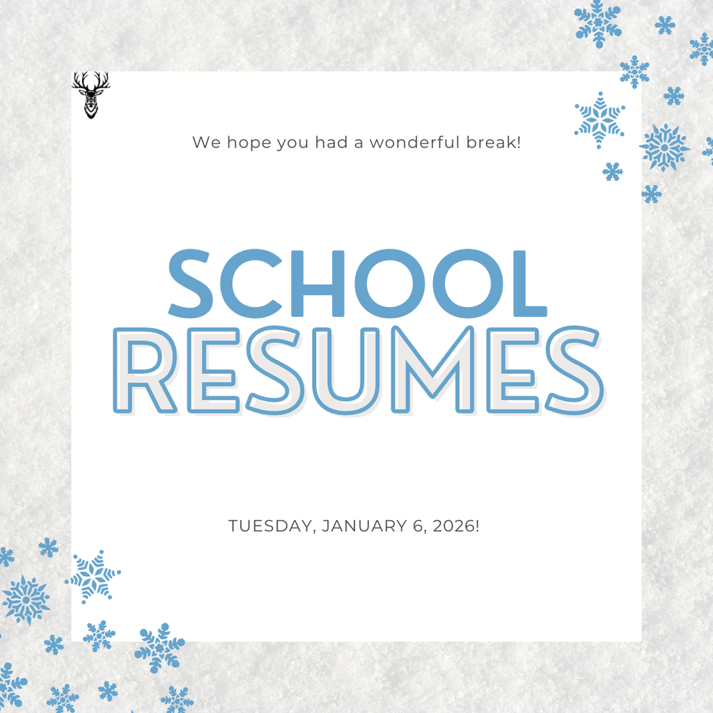 We hope you had a wonderful break! School resumes Tuesday, January 6, 2026!