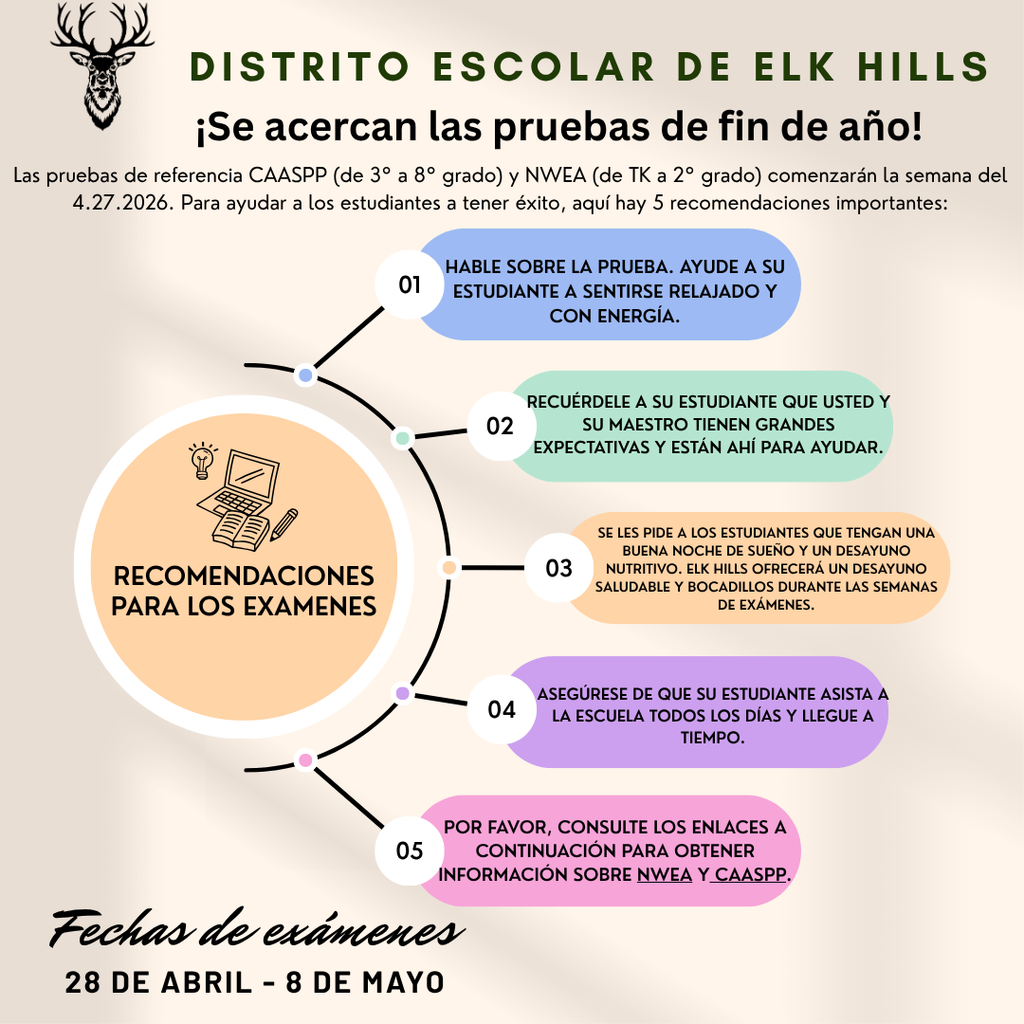 End of Year Testing Spanish