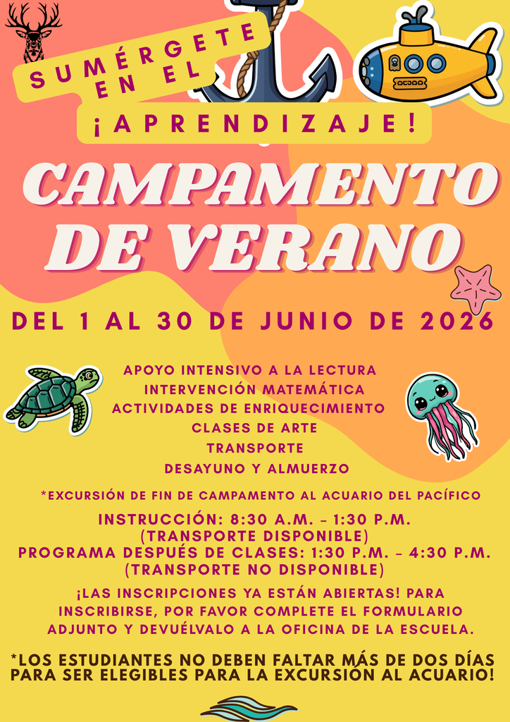 campemento de verano 6/1-6/30