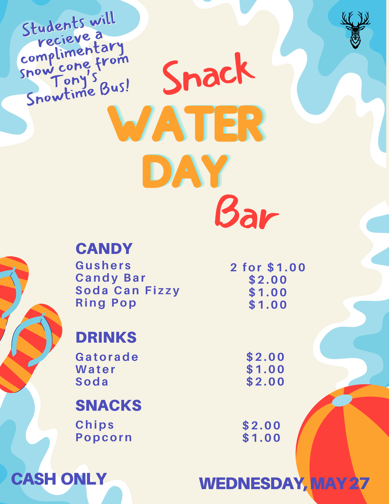 Water day menu 