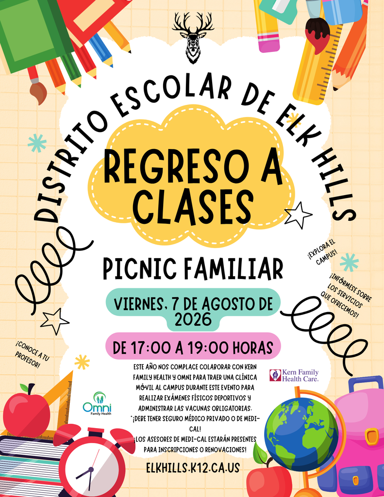 Regreso a clases picnic familiar 8/7/26 5PM-7PM