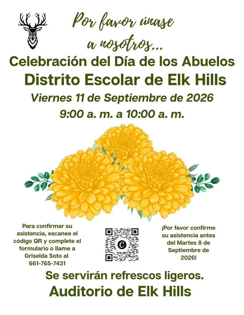 Dia de los Abuelos 9/11/26 @ 9AM