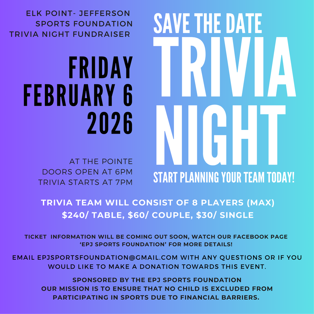 EPJ Sports Foundation Trivia Night Flyer
