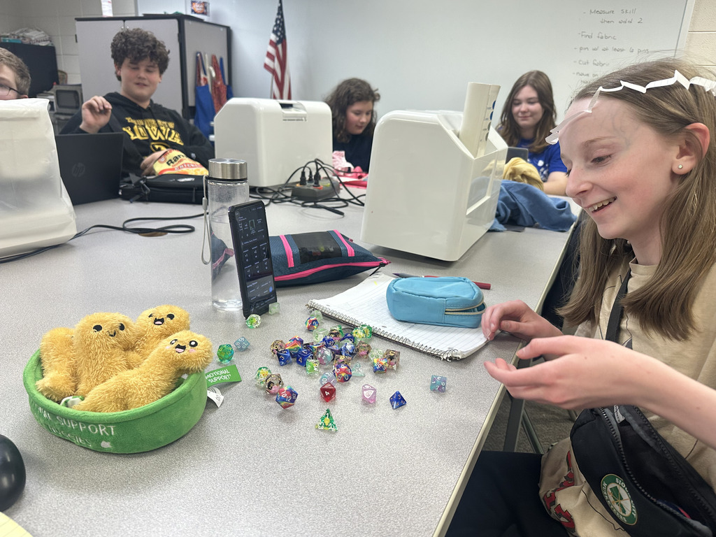 Penny rolling her dice