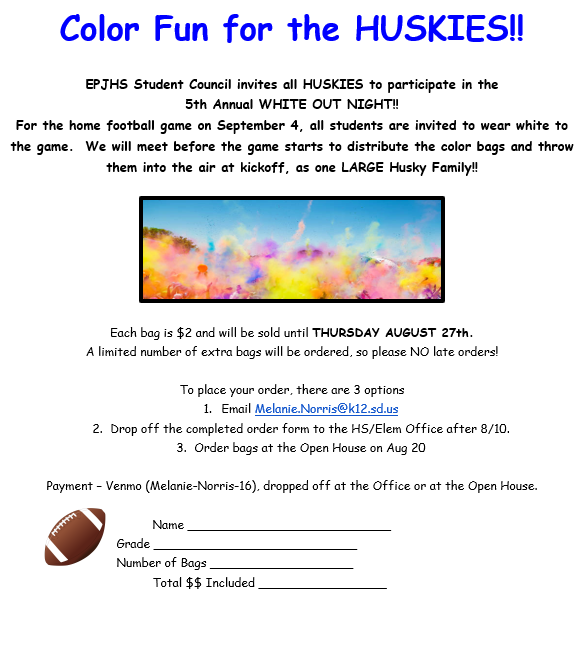 Color Fun for the Huskies 