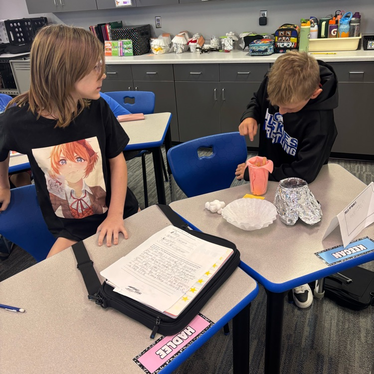 Students create their insulated containers
